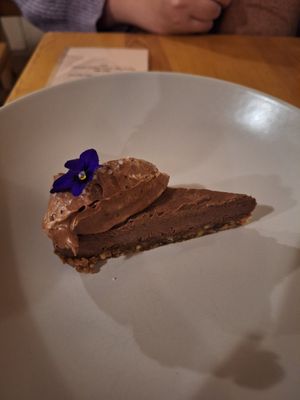 Raw Cake - creamy & cold chocolate & black beans cake at The Food Temple in Lisbon