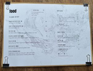 Menu  at The Food Temple in Lisbon