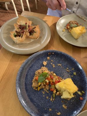 Polenta and phyllo cups  at The Food Temple in Lisbon
