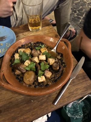 Entree- lentil and tofu dish at The Food Temple in Lisbon