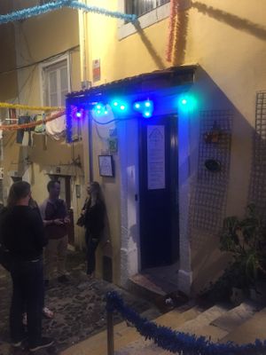 Cute little entrance! at The Food Temple in Lisbon