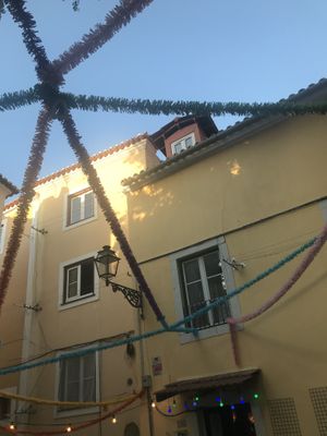 Looking up  at The Food Temple in Lisbon