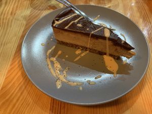 Raw banana chocolate cake at The Food Temple in Lisbon