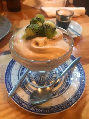 Peanut butter and kiwi mousse  at The Food Temple in Lisbon