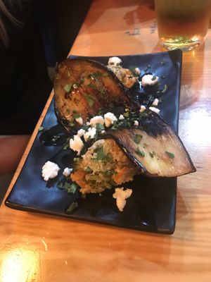 Aubergine with quinoa & roasted vegetables  at The Food Temple in Lisbon