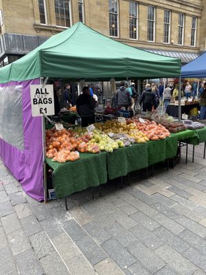 Fresh fruit at Newcastle vegan market  at Vegan Market Co in Ipswich