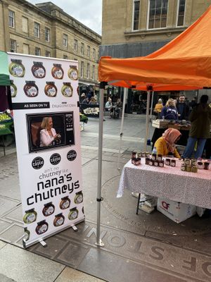 Nana’s Chutneys at Newcastle vegan market  at Vegan Market Co in Ipswich