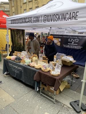 IUVO skincare at Newcastle vegan market  at Vegan Market Co in Ipswich