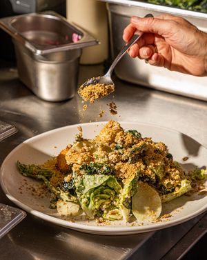 Kale Caesar at Palm Greens & Soul in East London