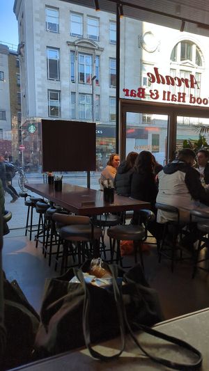 Seeting area at Palm Greens & Soul in East London