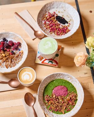 Chia bowls at Palm Greens & Soul in East London