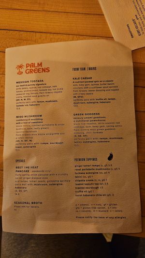  at Palm Greens & Soul in East London