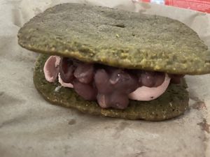 Matcha and strawberry biscuit  at Tofu Shoten 豆腐商店 in Brunswick