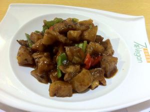 Braised veggie spare ribs in brown sauce, ¥26 at Taiwan Brother 7 Vegan Hut - Lu Wan in Shanghai
