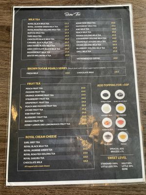 Drinks menu   at Bami Viet in Twickenham