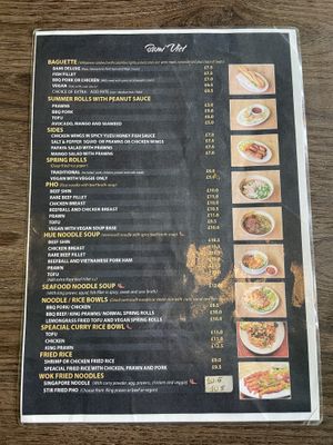 Food menu   at Bami Viet in Twickenham
