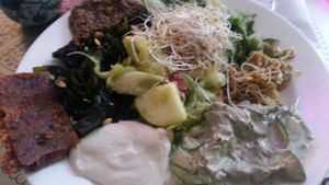 mixed combo plate at Bliss Cafe in Stockholm