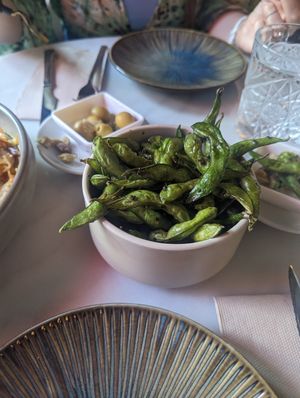 Incredible truffle edamame beans at Wild Food in Barcelona