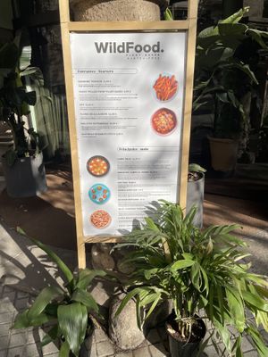 Entrance menu  at Wild Food in Barcelona