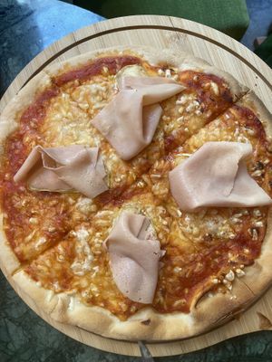 Heura pizza  at Wild Food in Barcelona