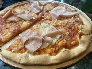 Heura pizza  at Wild Food in Barcelona