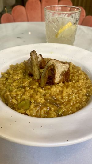 Meloso de arroz con heura y alcachofas   at Wild Food in Barcelona