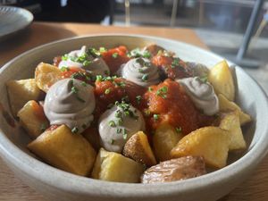 Papas bravas  at Wild Food in Barcelona