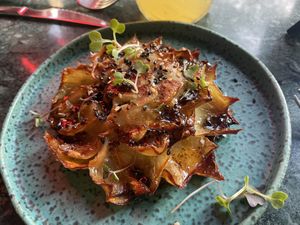 Artichoke flower  at Wild Food in Barcelona