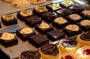 The brownies without frosting are vegan (apparently - didn't really trust them to be honest) at Chök in Madrid