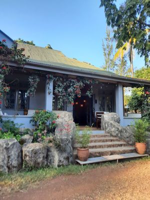 Outside at Courage Café in Moshi