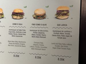 3 vegan burgers    at DeGema Hamburgueria Artesanal in Vila Nova De Gaia