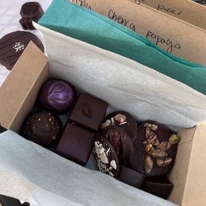 vegan truffles and chocolates  at Kakawa Chocolate House in Santa Fe