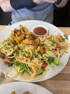 Vegan chorizo tacos  at The Corner Restaurant in Milford
