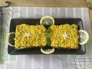 Scrambled vegan tofu with avocado cream  at The Green Hut in Phuket