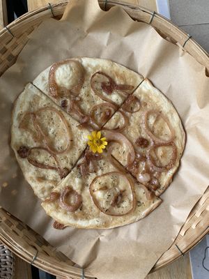 White pizza  at The Green Hut in Phuket