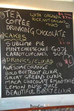 some of the menu items at Raw on Rye in Rye