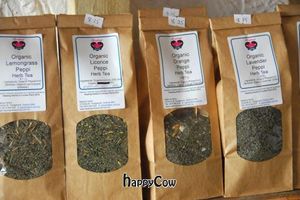 some of the vast selection of herbal teas available at Raw on Rye in Rye