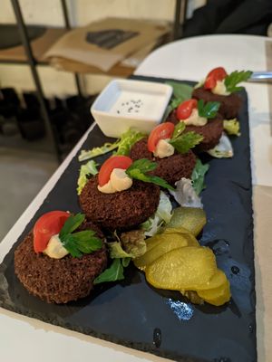 Falafel at Restaurante Puerta del Edén in Cadiz