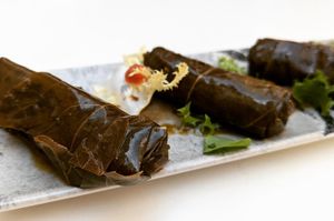 Vine leaves at Restaurante Puerta del Edén in Cadiz