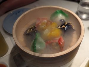 Vegan dim sum selection at Hakkasan in Abu Dhabi