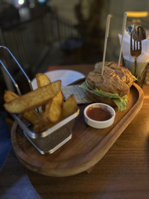 Impossible burgerr  at De Rama Cafe Baku, Bar & Restaurant in Baku