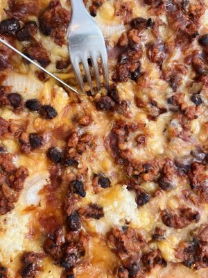 Pizza barbacoa  at Viva Chapata in Madrid