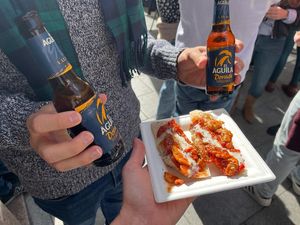 Tapapies 2023: Chicken in tomato sauce topped with mozzarella on bread. at Viva Chapata in Madrid
