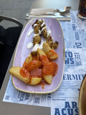 Pintxos morunos  at Viva Chapata in Madrid