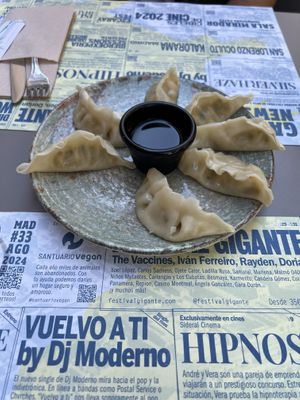 Vegetable gyoza   at Viva Chapata in Madrid