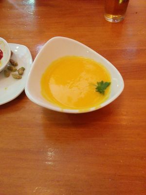 Carrot cream at Viva Chapata in Madrid