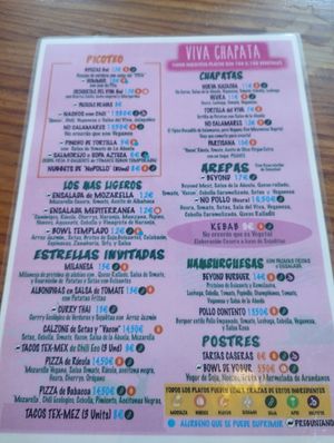 Menù at Viva Chapata in Madrid