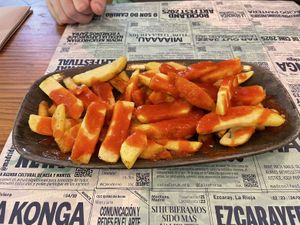 Patatas bravas  at Viva Chapata in Madrid