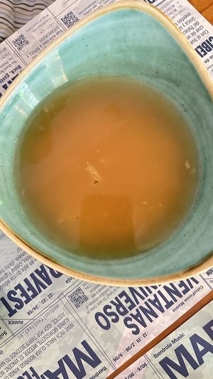 Broth with fideau noodles  at Viva Chapata in Madrid