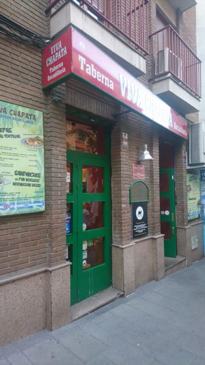 Front of building at Viva Chapata in Madrid